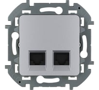 Розетка Legrand компьютерная двойная RJ45 категория 6 UTP Legrand Inspiria алюминий 673842
