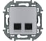 Розетка Legrand компьютерная двойная RJ45 категория 6 UTP Legrand Inspiria алюминий 673842 1