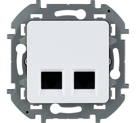 Розетка Legrand компьютерная двойная RJ45 категория 6 UTP Legrand Inspiria белый 673840