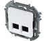 Розетка Legrand компьютерная двойная RJ45 категория 6 UTP Legrand Inspiria белый 673840 2