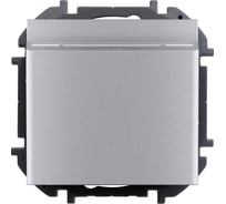 Выключатель Legrand карточный с подсветкой Legrand Inspiria без задержки выключения 6А 250В безвинтовые зажимы алюминий 673802
