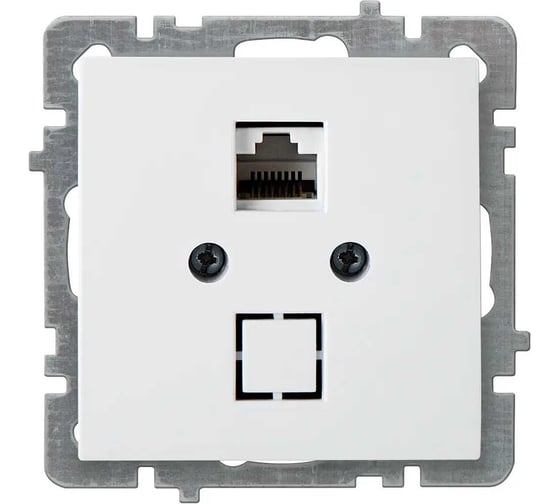 Розетка компьютерная Nilson TOURAN-ALEGRA-THOR 1-местная, скрытая установка, RJ45, CAT5, белый 24111044