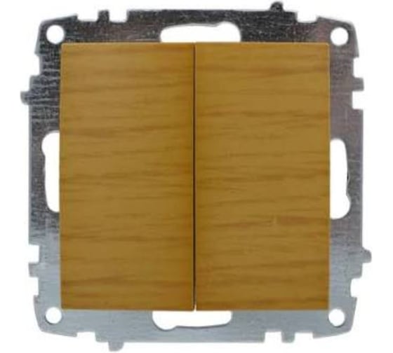 Выключатель двухклавишный Elbi Zena Vega Клен M+K 609-012700-202