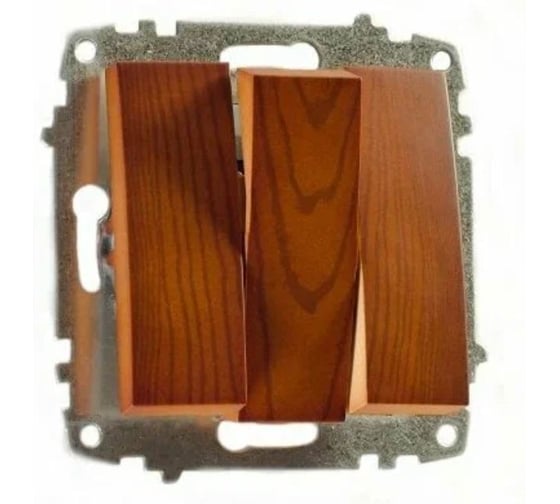 Выключатель трёхклавишный Elbi Zena Vega Черешня 1 выход M+K 609-012800-254