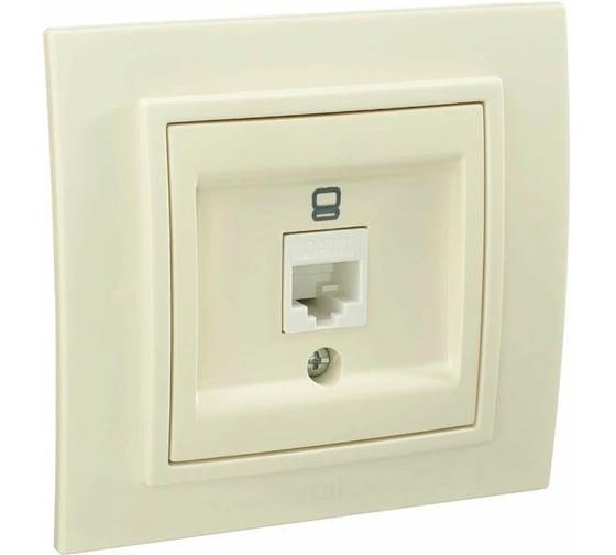 Розетка компьютерная Elbi Zena Kремовый (Cat 6) 500-010300-247