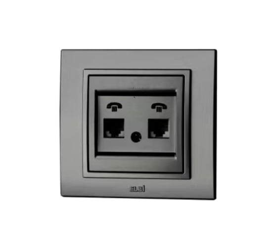 Розетка TF двойнаяElbi Zena Графитовый 500-011100-222
