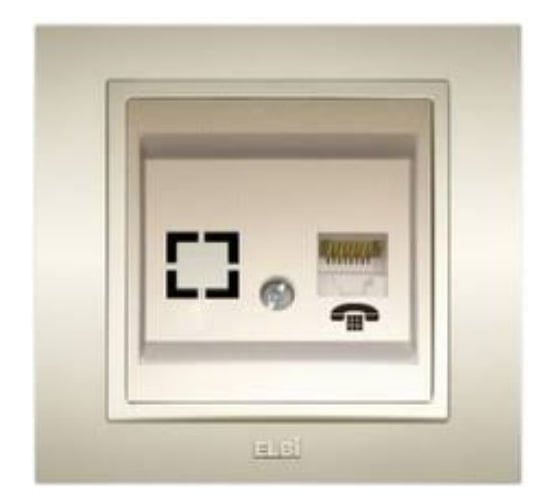 Розетка TF Elbi Zena Vega Титан M+K 609-011400-221