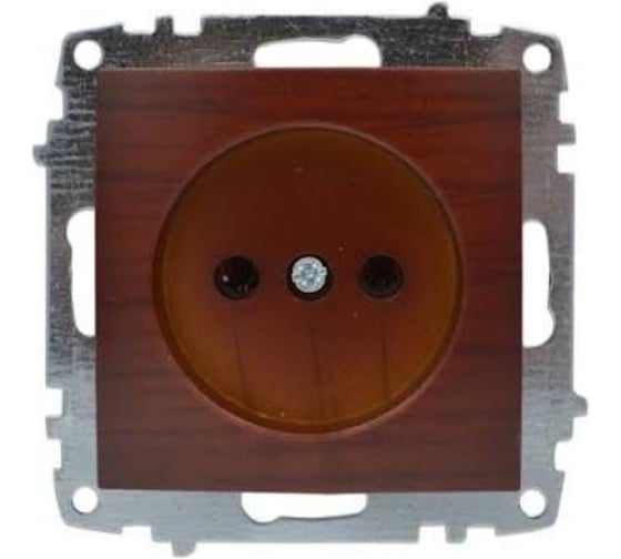 Розетка без заземления Elbi Zena Vega Орех M+K 609-012900-215