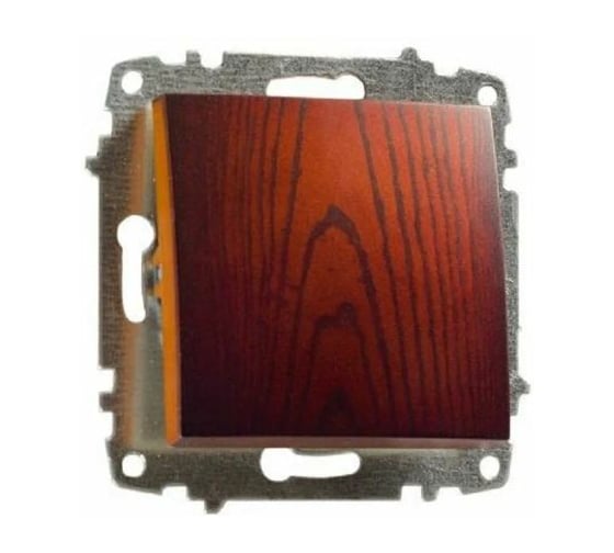 Выключатель двухклавишный проходной Elbi Zena Vega Орех M+K 609-012900-211