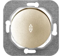 Механизм выключателя Bylectrica 1-клавишный, перекрестный, скрытая установка, серия ПРОВАНС, С6/2 10-3362 шампань