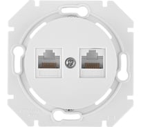 Механизм компьютерной розетки Bylectrica 2-местная, категория 5е, скрытая установка, серия ПРОВАНС РК216-6312 перламутр