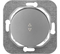 Механизм выключателя Bylectrica 1-клавишный, проходной, скрытая установка, серия ПРОВАНС, С610-3361 серебро