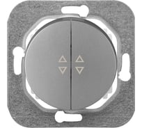 Механизм выключателя Bylectrica 2-клавишный, проходной, скрытая установка, серия ПРОВАНС, С(6+6) 10-3363 серебро