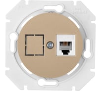 Механизм телефонной розетки Bylectrica 1-местная, скрытая установка, серия ПРОВАНС, ТР4-6301 шампань