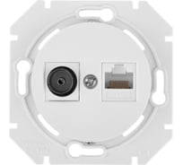 Механизм компьютерой розетки +ТВ Bylectrica скрытая установка, серия ПРОВАНС, ТК-6351 перламутр