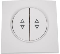 Выключатель Bylectrica 2-клавишный, проходной, скрытая установка, серия ПРОВАНС квадрат, белый С(6+6) 10-2363