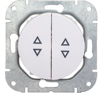 Механизм выключателя Bylectrica 2-клавишный, проходной, скрытая установка, серия ПРОВАНС, белый С(6+6) 10-3363