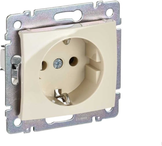 Набор 6 розеток 1-местных Legrand VALENA DIY с заземлением с защитными шторками 16А слоновая кость (6шт/упак) 694392