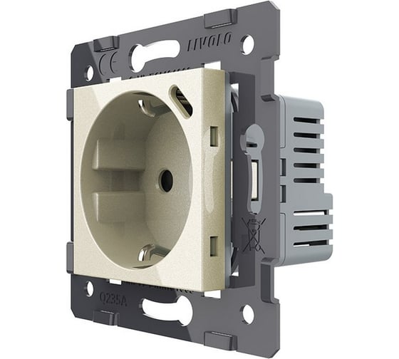 Розетка USB LIVOLO type C+A с блоком питания 36W, цвет жемчужный (механизм) VL-FCUA18W.UC18W-2PP