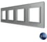 Рамка для розетки LIVOLO 4 поста, цвет серый, 2.5D стекло BB-C7-SR/SR/SR/SR-15 2.5D 1