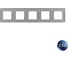 Рамка для розетки LIVOLO 5 постов, цвет серый, 2.5D стекло BB-C7-SR/SR/SR/SR/SR-15 2.5D 4