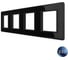 Рамка для розетки LIVOLO 4 поста, цвет черный, 2.5D стекло BB-C7-SR/SR/SR/SR-12 2.5D 1