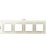 Рамка для розетки LIVOLO 4 поста, цвет жемчужный, стекло BB-C7-SR/SR/SR/SR-14 2