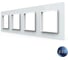 Рамка для розетки LIVOLO 4 поста, цвет белый, 2.5D стекло BB-C7-SR/SR/SR/SR-11 2.5D 1