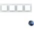 Рамка для розетки LIVOLO 4 поста, цвет белый, 2.5D стекло BB-C7-SR/SR/SR/SR-11 2.5D 2