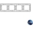 Рамка для розетки LIVOLO 4 поста, цвет белый, 2.5D стекло BB-C7-SR/SR/SR/SR-11 2.5D 4