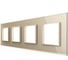 Рамка для розетки LIVOLO 4 поста, цвет шампань, стекло BB-C7-SR/SR/SR/SR-16 1