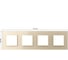 Рамка для розетки LIVOLO 4 поста, цвет шампань, стекло BB-C7-SR/SR/SR/SR-16 2