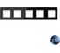 Рамка для розетки LIVOLO 5 постов, цвет черный, 2.5D стекло BB-C7-SR/SR/SR/SR/SR-12 2.5D 2