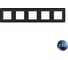 Рамка для розетки LIVOLO 5 постов, цвет черный, 2.5D стекло BB-C7-SR/SR/SR/SR/SR-12 2.5D 4