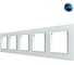 Рамка для розетки LIVOLO 5 постов, цвет белый матовый, стекло BB-C7-SR/SR/SR/SR/SR-11 MT 1