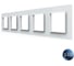 Рамка для розетки LIVOLO 5 постов, цвет белый, 2.5D стекло BB-C7-SR/SR/SR/SR/SR-11 2.5D 1