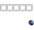 Рамка для розетки LIVOLO 5 постов, цвет белый, 2.5D стекло BB-C7-SR/SR/SR/SR/SR-11 2.5D 4