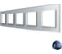 Рамка для розетки LIVOLO 5 постов, цвет серебристый / алюминий, 2.5D стекло BB-C7-SR/SR/SR/SR/SR-20 2.5D 1
