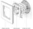 Розетка WERKEL с заземлением, шторками и USBх2 W1171501 белая a051141 a051390 10