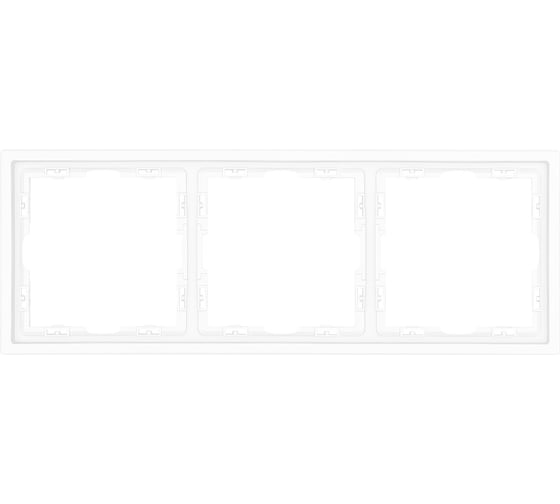 Рамка Vell тонкая белая, пластик, 3 поста, 80х80 мм, модуль, Grand {V702161} 1398333