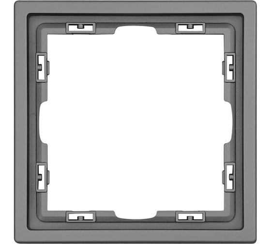 Рамка Vell тонкая серая, пластик, 1 пост, 80х80 мм, модуль, Grand {V702155} 1398327