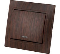 1-клавишный выключатель с подсветкой TDM ELECTRIC ЭКО 10А, бук, Таймыр SQ1814-0304