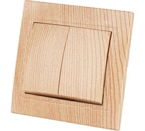 Выключатель TDM ELECTRIC 2 кл. 10А "ЭКО" (сосна) серия "Таймыр" SQ1814-0202