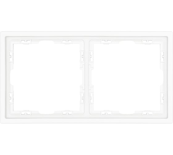 Рамка Vell тонкая белая, пластик, 2 поста, 80х80 мм, модуль, Grand {V702157} 1398329