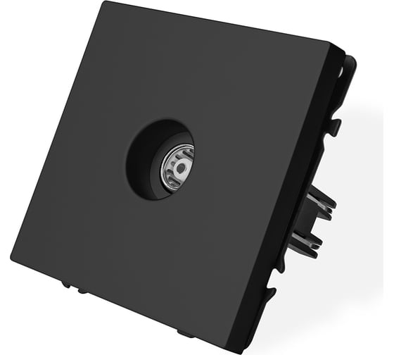 Розетка Vell черная, TV разъем, модуль, Grand {V702214} 1398386