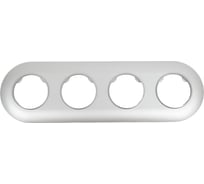 Рамка Bylectrica 4-х местная, серия ПРОВАНС круг, ЮЛИГ.735212.503 серебро