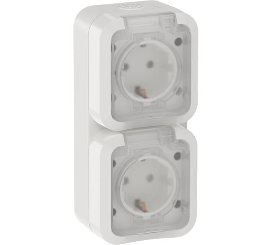Розетка IEK TORS 2-местная вертикальная 16А IP55 TS332 белый TS-R26-16-55-V-K01