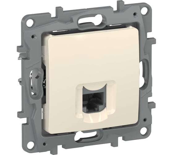 Розетка компьютерная IEK ETIKA RJ45 категория 5Е UTP слоновая кость 6723411