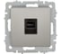 Розетка компьютерная IEK BRITE RJ45 кат.5E РК10-БрГН металл хром/никель BR-K10-1-M-K23 3