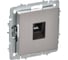 Розетка компьютерная IEK BRITE RJ45 кат.6 РК11-БрГН металл хром/никель BR-K10-2-M-K23 1